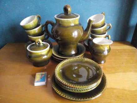 Сервиз керамический чайно-кофейный. Советское производство. Новый, не использова. . фото 2