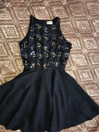 Сукня святкова,чорна,сонцекльош,розмір С/М.Заміри на фото. . фото 2