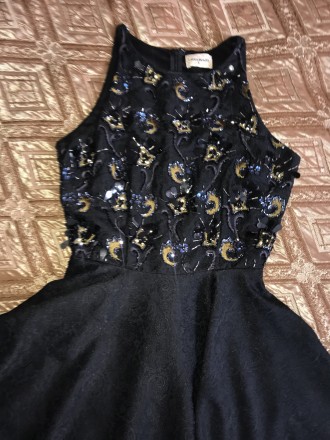 Сукня святкова,чорна,сонцекльош,розмір С/М.Заміри на фото. . фото 7