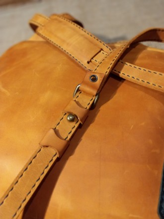 Стильный, кожаный рюкзак 
Натуральная кожа crease horse 
Дизайнерская работа в. . фото 8
