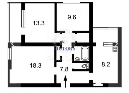Продам 3к квартиру на ул. Антоновича 88, теплый кирпичный дом, общая площадь: 76. . фото 8