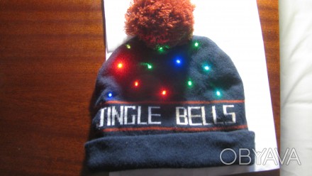 Светящаяся шапка Новогодняя Jingle Bells.Загляните также в другие мои объявления. . фото 1