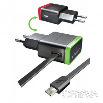 
Зарядний пристрій micro USB
Мережевий зарядний пристрій E-Power 2 * USB 2.1 A +. . фото 1