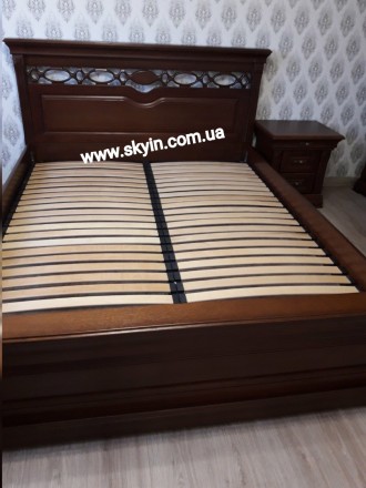 Пропонуємо двоспальне дубове ліжко Елеонора.
Ціна вказана за ліжко на головному. . фото 2