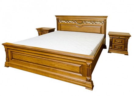 Пропонуємо двоспальне дубове ліжко Елеонора.
Ціна вказана за ліжко на головному. . фото 6