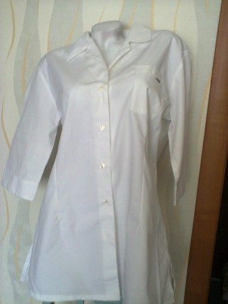 Продам халаты медицинские белые. Отличное качество. Все новые. С длинным рукавом. . фото 8
