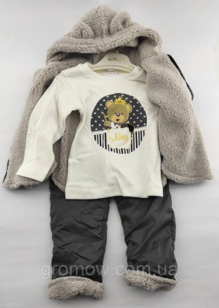 
Турецький з плащової тканини утеплений костюм для хлопчика. В середині утеплени. . фото 4