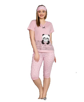 Женская пижама футболка и бриджи + повязка на глаза р 48 Л 100 % хлопок,Турция
(. . фото 2