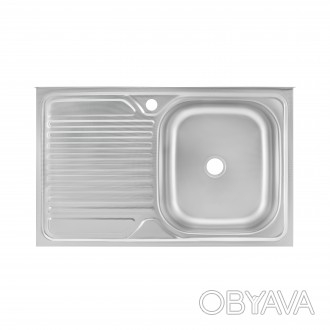 Кухонна мийка UA 5080-R Decor (UA5080RDEC04) виготовлена з високоякісної нержаві. . фото 1