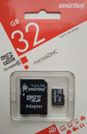 Карта памяти микро SDHC Smartbuy 32 гб класс 10 с адаптером. Білогородка. фото 1 Карта памяти микро SDHC Smartbuy 32 гб класс 10 с адаптером. Білогородка. фото 1