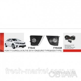 Фары доп.модель Toyota Corolla 2013-16/TY-642W/H16-19W/эл.проводка (TY-642W). . фото 1