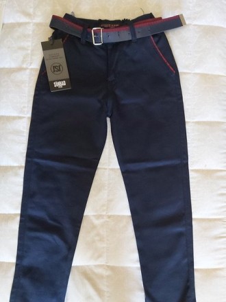 Добрый день! Красивые тёмно-синие брюки Sinbad 7-8 лет.В поясе утяжка, в комплек. . фото 2
