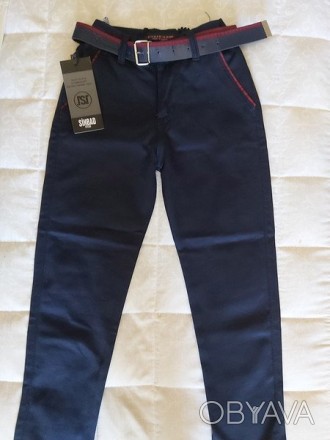 Добрый день! Красивые тёмно-синие брюки Sinbad 7-8 лет.В поясе утяжка, в комплек. . фото 1