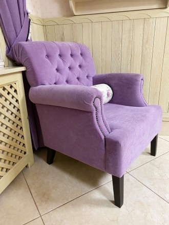Дизайнерское Мягкое кресло, бархатная ткань, натуральное дерево
Габариты ширина. . фото 2