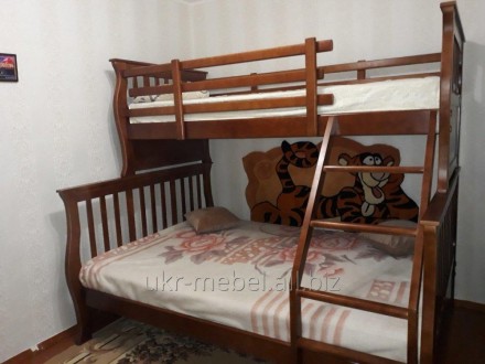"Джонатан" двоярусне ліжко від виробника!
Виготовлена з масиву натура. . фото 4