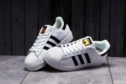 Кроссовки белого цвета в стиле Adidas Superstar ТОП качество. Верх выполнен из м. . фото 15