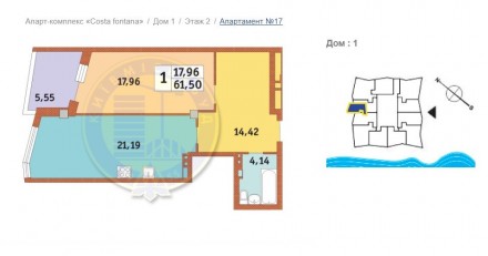  Знижка  10% при 100% оплаті Апартаменти 64,75 кв.м, вартістю від 34320 грн. Киевский. фото 8