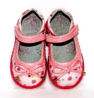 Красивые туфельки для маленьких принцесс. Верх выполнен из искусственной кожи, в. . фото 3