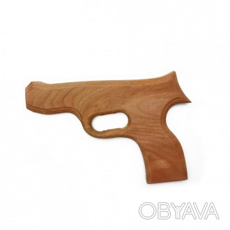 Игрушечный деревянный без лакокрасочного покрытия пистолет "Магнум 2000" размеро. . фото 1