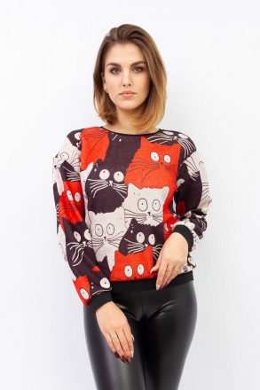 
Женский свитер Mer
Классический свитер разных цветов с абстрактным принтом, про. . фото 2