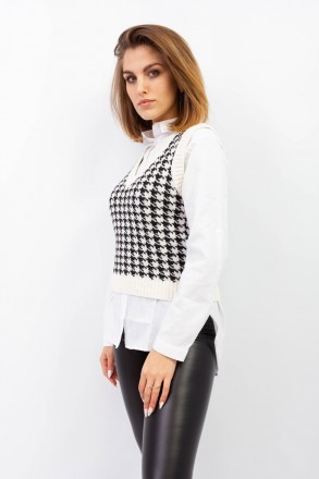 
Женский свитер Avrile
Жилетка свитер черно-белого цвета, производство Турция. П. . фото 3