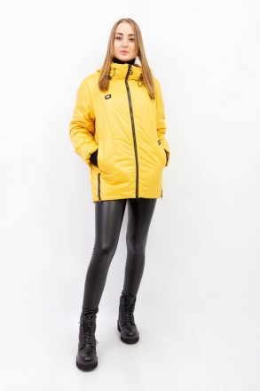 
Женская куртка
Легкая демисезонная куртка желтого цвета, комбинированная черной. . фото 2