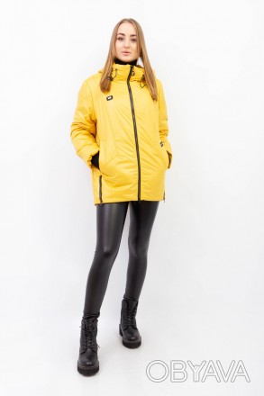 
Женская куртка
Легкая демисезонная куртка желтого цвета, комбинированная черной. . фото 1