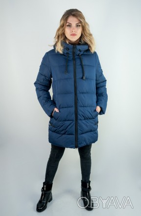 
Женская прямая зимняя куртка Kapre
Классическая прямая куртка синего цвета комб. . фото 1