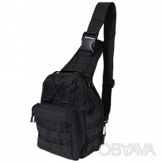 Тактическая военная сумка рюкзак OXFORD 600D Black Тактический военный рюкзак OX. . фото 1