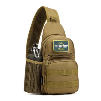 Тактическая военная сумка рюкзак EDC однолямочный Protector Plus X216 Coyote Так. . фото 2
