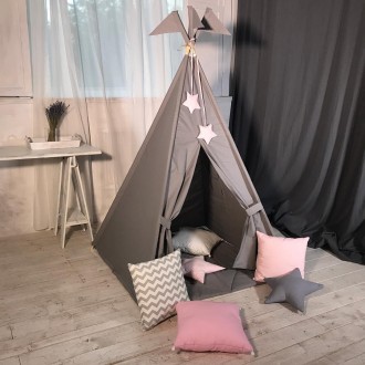 Вигвам, детская палатка 
Вигвам-палатка с окошком и шторкой;
Каркас - 4 шлифов. . фото 7