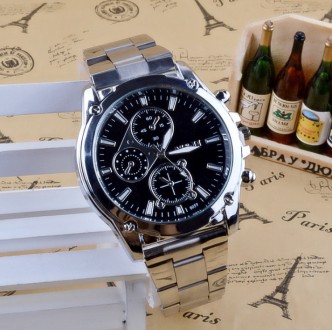 
Мужские наручные часы V8 в стиле Armani
 Характеристики:
Материал корпуса - мет. . фото 2