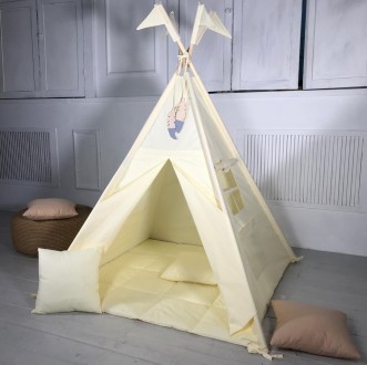 Вигвам, детская палатка

 Вигвам-палатка с окошком и шторкой;

 Каркас - 4 ш. . фото 2