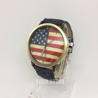 
Женские наручные часы с флагом Америки
 Характеристики:
Материал корпуса - мета. . фото 2