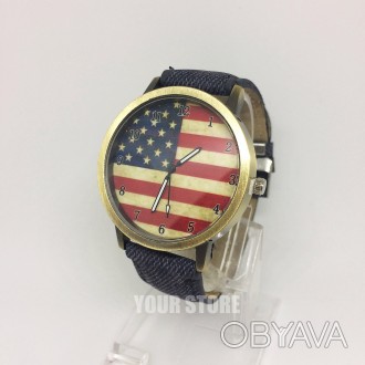 
Женские наручные часы с флагом Америки
 Характеристики:
Материал корпуса - мета. . фото 1