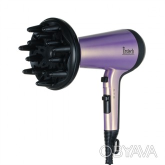 Фен ERSTECH HD220/02ER позволяет максимально быстро высушить волосы и сделать эф. . фото 1