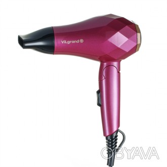 Фен ViLgrand VHD-1207FH позволяет максимально быстро высушить волосы и сделать э. . фото 1