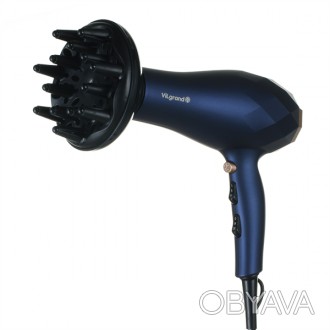 Фен ViLgrand VHD-2424TI Blue позволяет максимально быстро высушить волосы и сдел. . фото 1