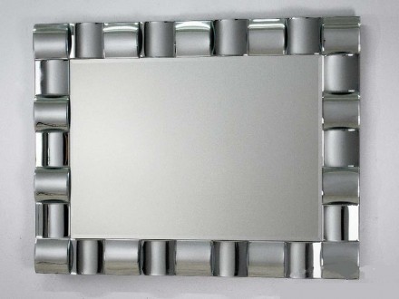 Прямоугольное зеркало в зеркальной раме.
Изогнутые элементы зеркал одинаковой фо. . фото 3