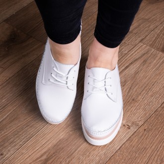 Женские туфли белые Lola 2932 Туфли женские выполнены из натуральной кожи. Модел. . фото 8