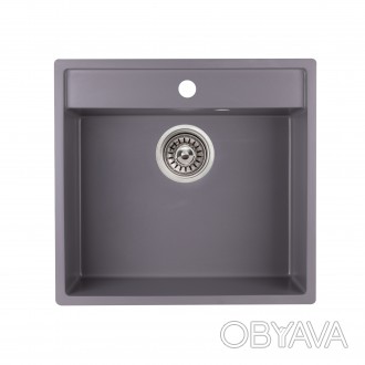 Кухонна мийка Qtap CS 5250 Grey (QT5250GRE471) виконана з якісного штучного каме. . фото 1