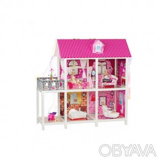 Домик с мебелью для кукол, типа Барби 66884 из группы товаров "Куклы" придется п. . фото 1