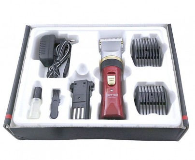 Беспроводная машинка для стрижки волос с двумя аккумуляторами Gemei GM 550Машинк. . фото 4