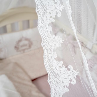 Комплект постельного белья в стандартную кроватку Elegance бежевый ТМ «Маленькая. . фото 6