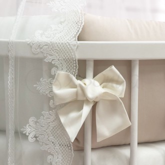 Комплект постельного белья в овальную кроватку Royal крем ТМ «Маленькая Соня»
 Р. . фото 9