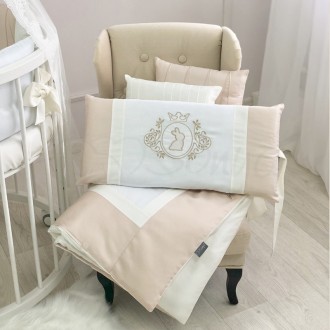 Комплект постельного белья в овальную кроватку Royal крем ТМ «Маленькая Соня»
 Р. . фото 7