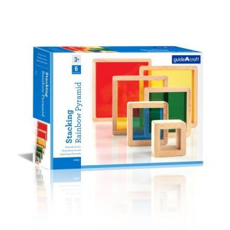 Шесть блоков в виде квадратов разных размеров с деревянными рамами и цветными ак. . фото 6