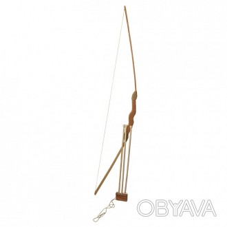 Состав игрушки "Набор лучника", деревянный лук – 1 шт, деревянные стрелы длиной . . фото 1