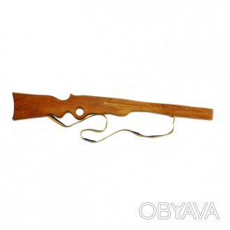 Игрушечное деревянное без лакокрасочного покрытия ружье "Двустволка", размером 6. . фото 1