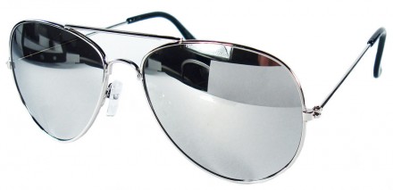 Солнцезащитные очки с зеркальными линзами Aviator в металлической оправе. Реплик. . фото 2